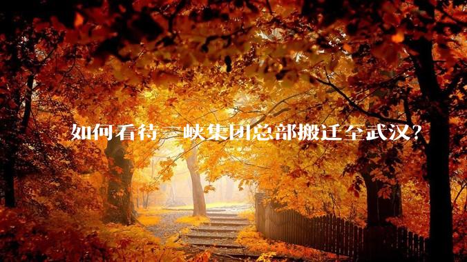 如何看待三峡集团总部搬迁至武汉？