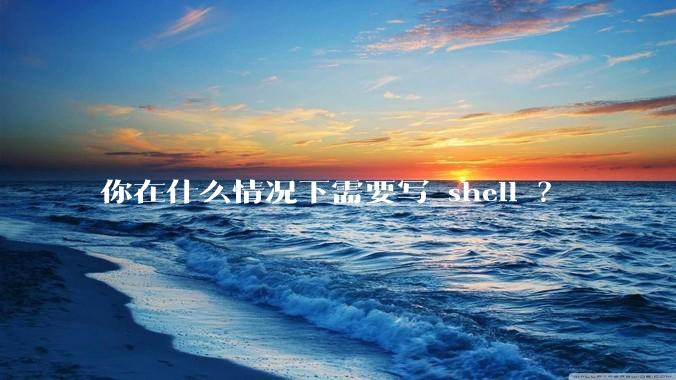 你在什么情况下需要写 shell ？